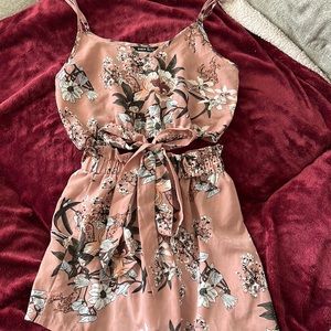 Cute summer crop and shorts. Size-Small. Color-Pink with Flowers